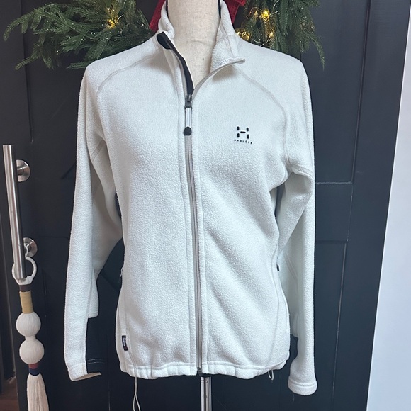 Haglofs Jackets & Blazers - Haglöfs Women's White Fleece Polartec Zip Up Jacket  Medium